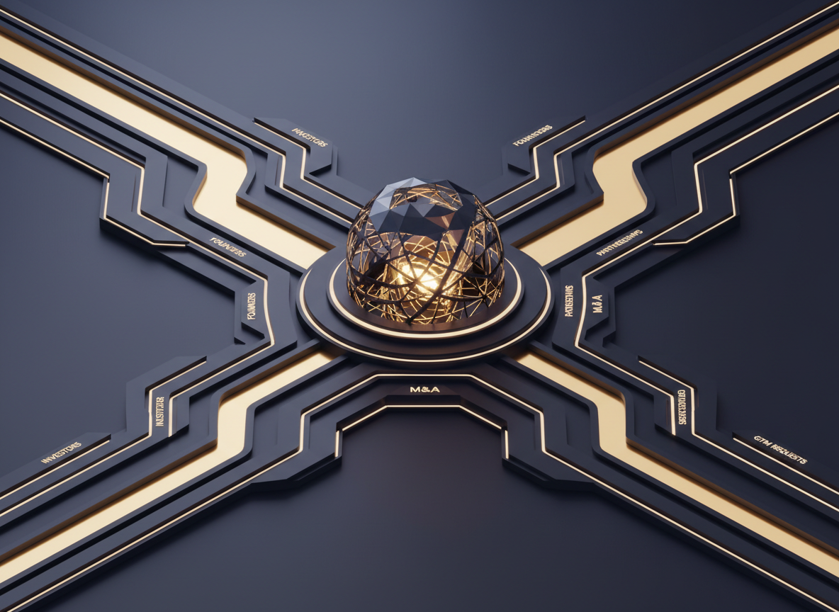 Advisory intake network with gold pathways for investors, founders and strategic requests