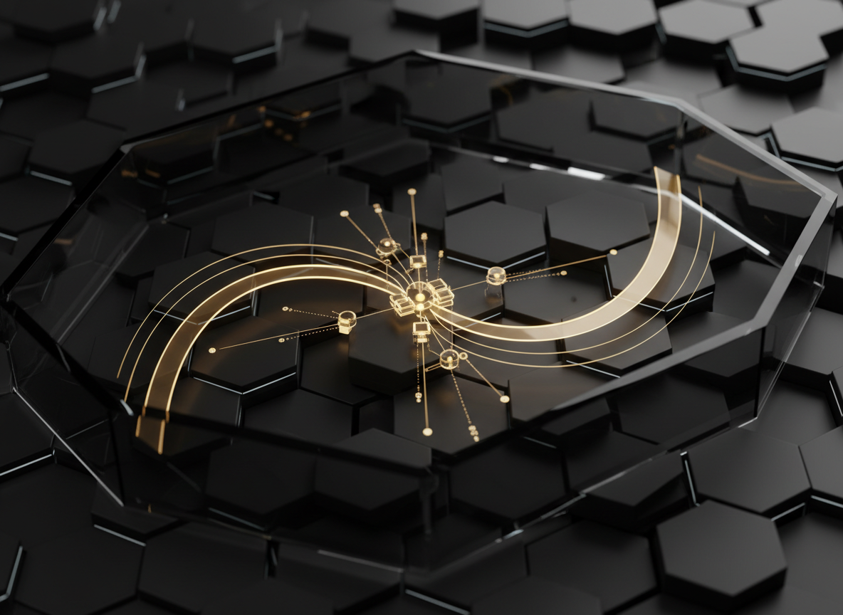Microeconomics visualization with firm, consumer and pricing nodes connected by gold market flows